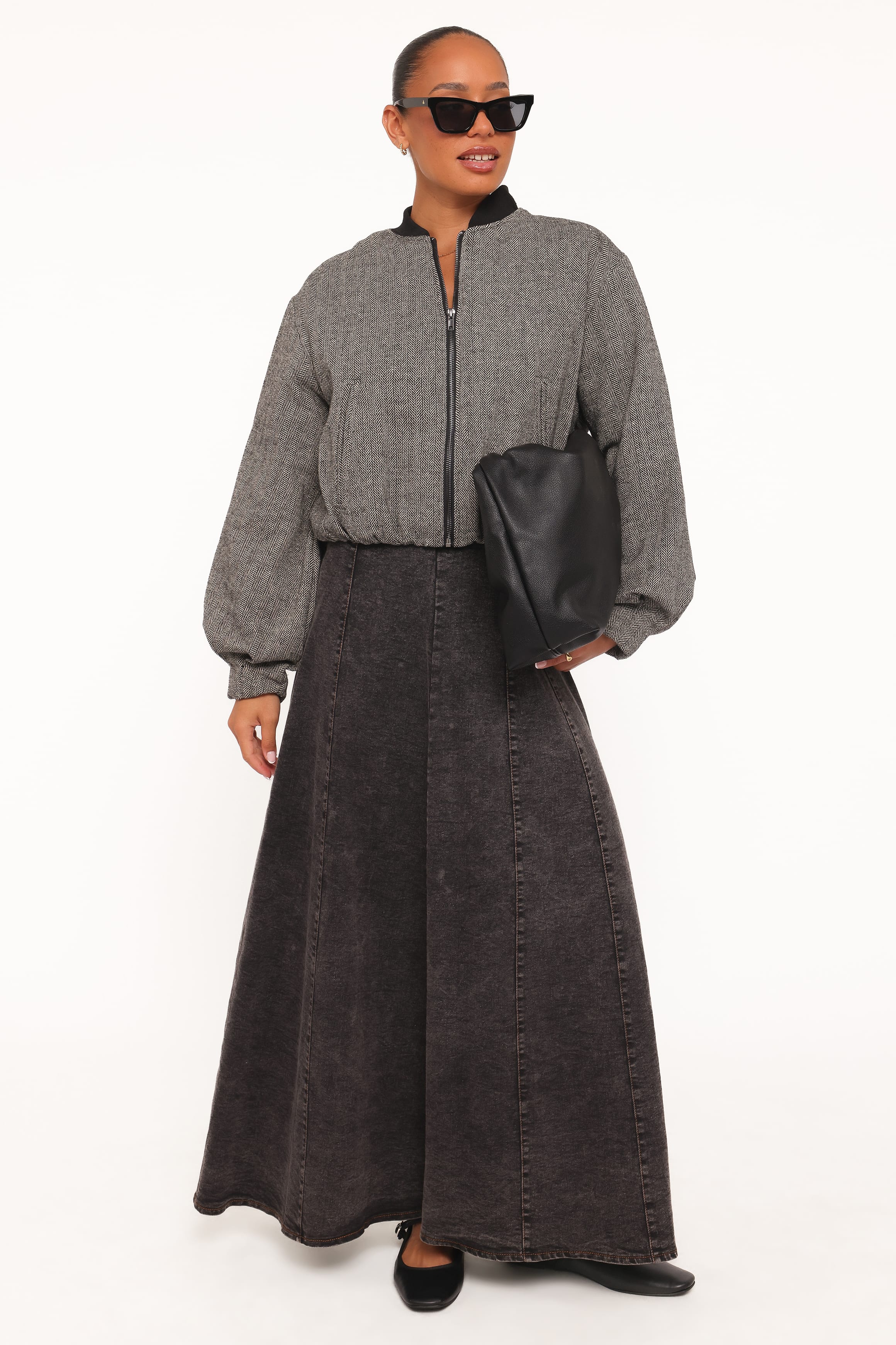 OUTERWEAR Sandy Bomber Jacket - Black