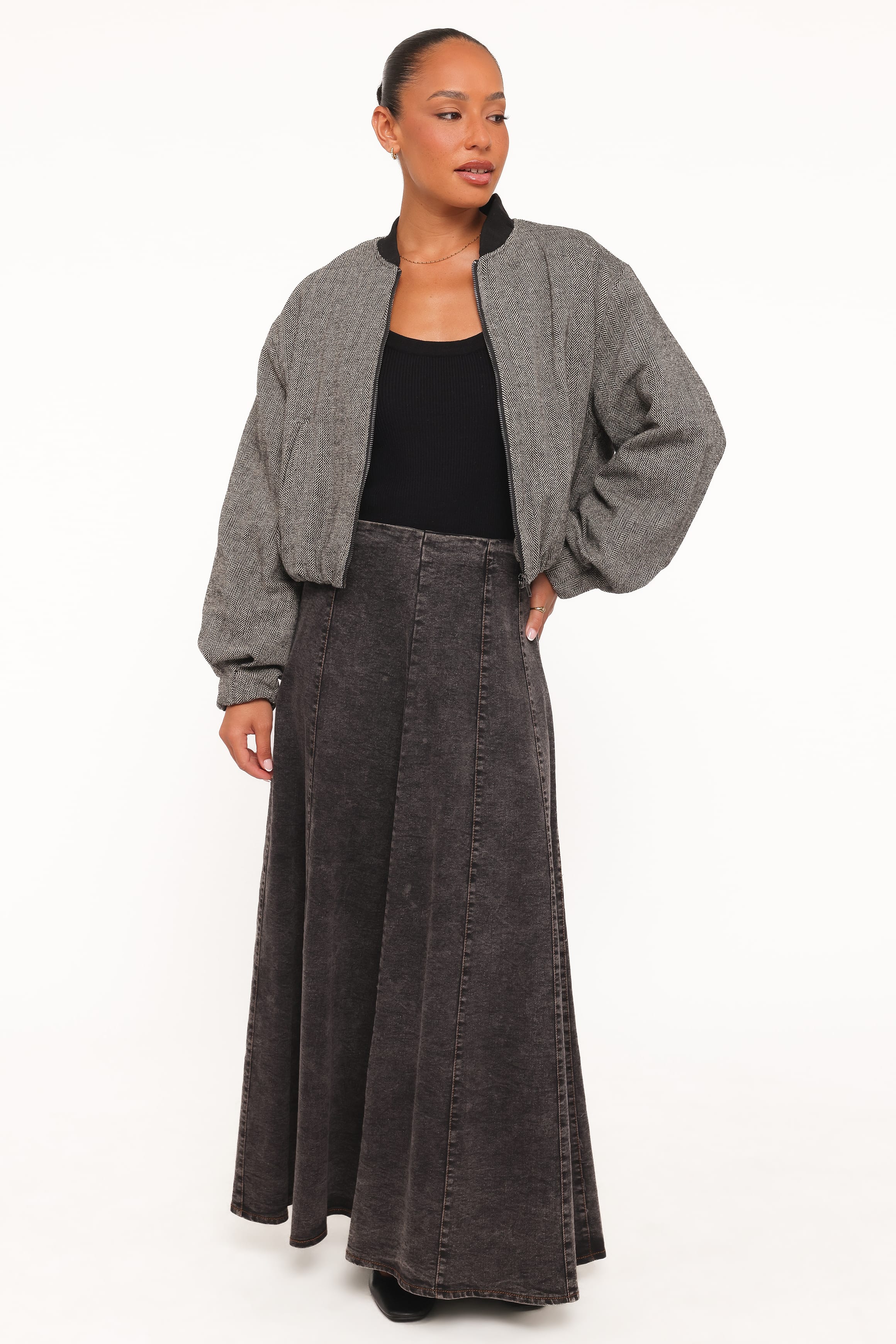 OUTERWEAR Sandy Bomber Jacket - Black