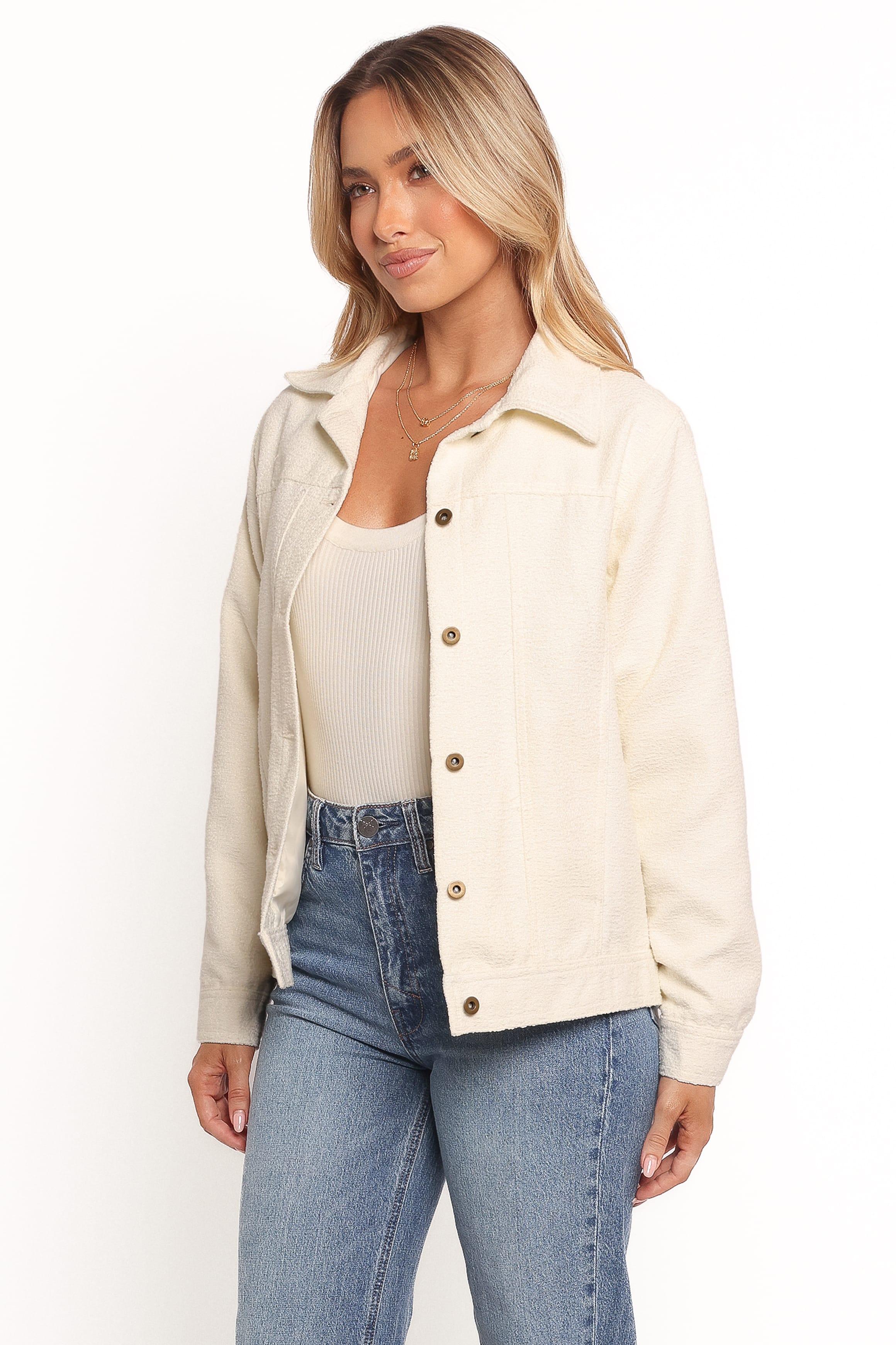 OUTERWEAR Sandy Boucle Jacket - White