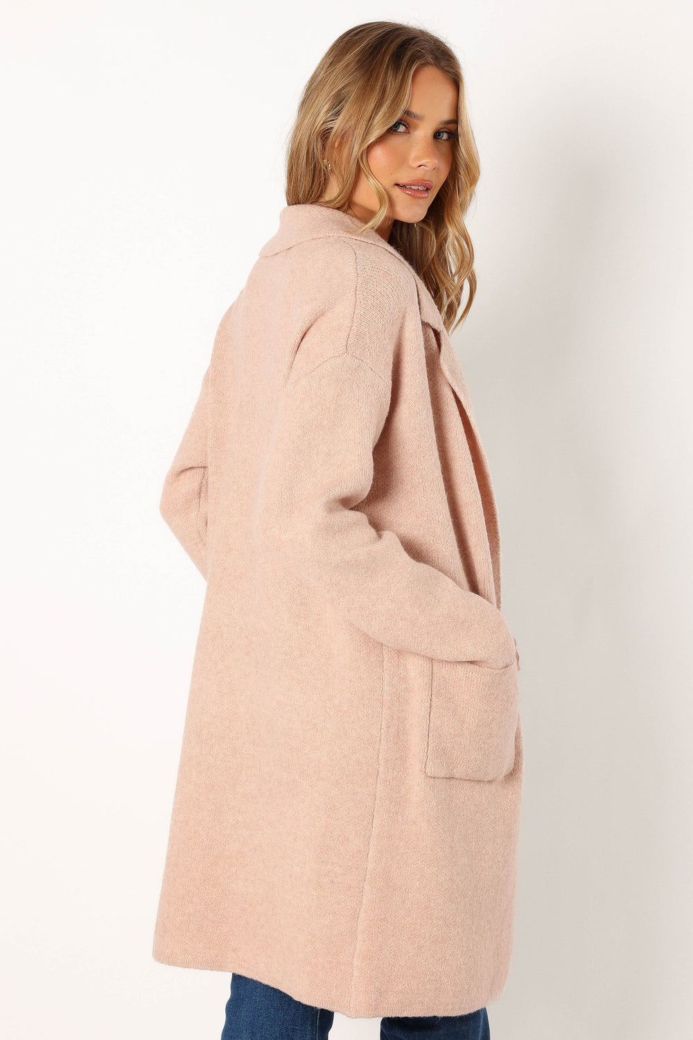 OUTERWEAR @Skylar Open Front Coatigan - Blush