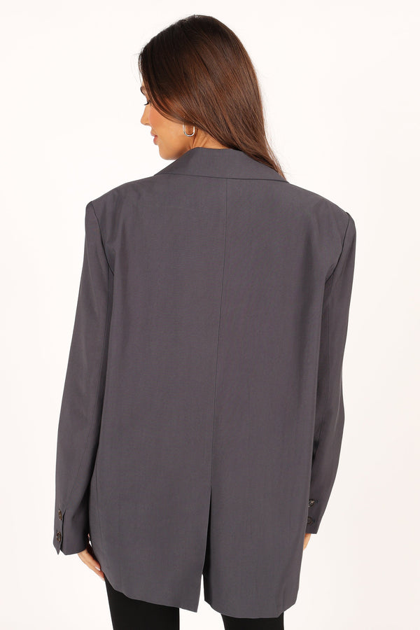 OUTERWEAR @Stephanie Oversized Blazer - Charcoal (waiting on bulk)