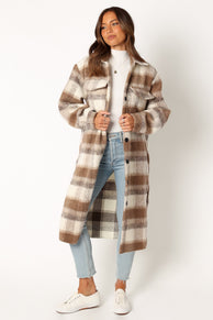OUTERWEAR @Tammy Long Shacket - Tan