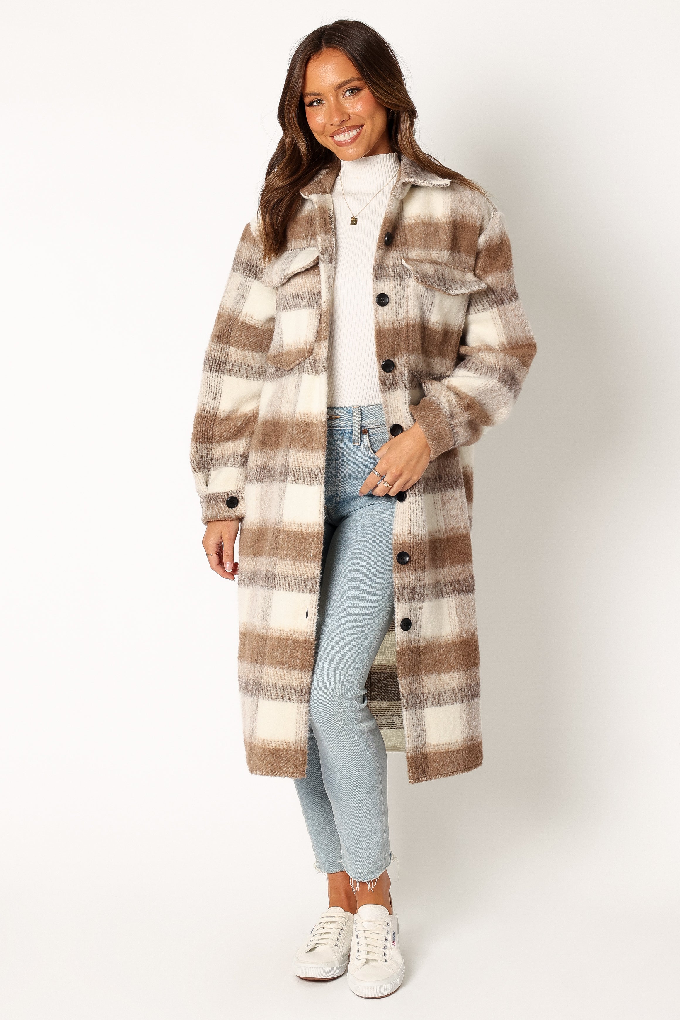 OUTERWEAR @Tammy Long Shacket - Tan