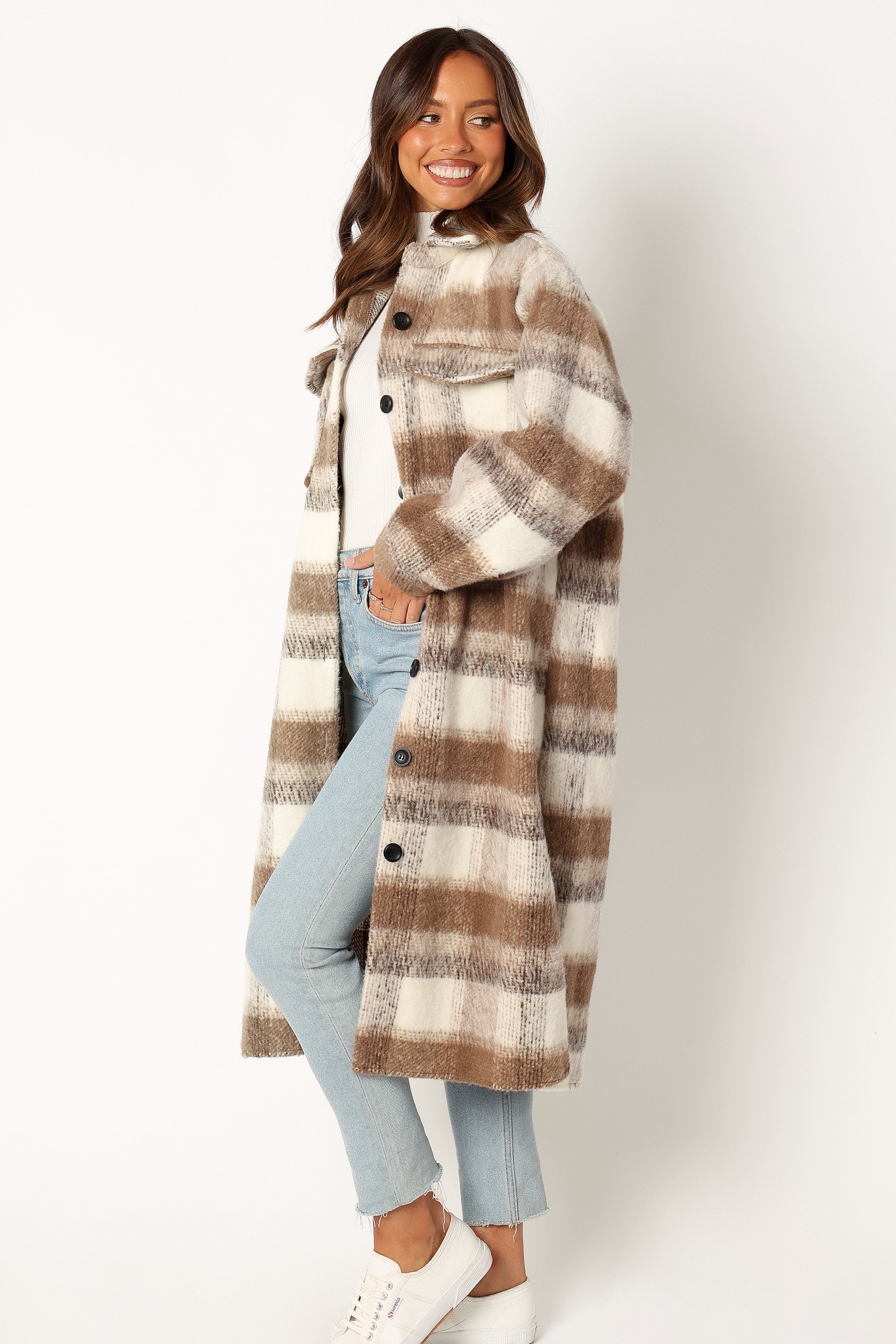 OUTERWEAR @Tammy Long Shacket - Tan