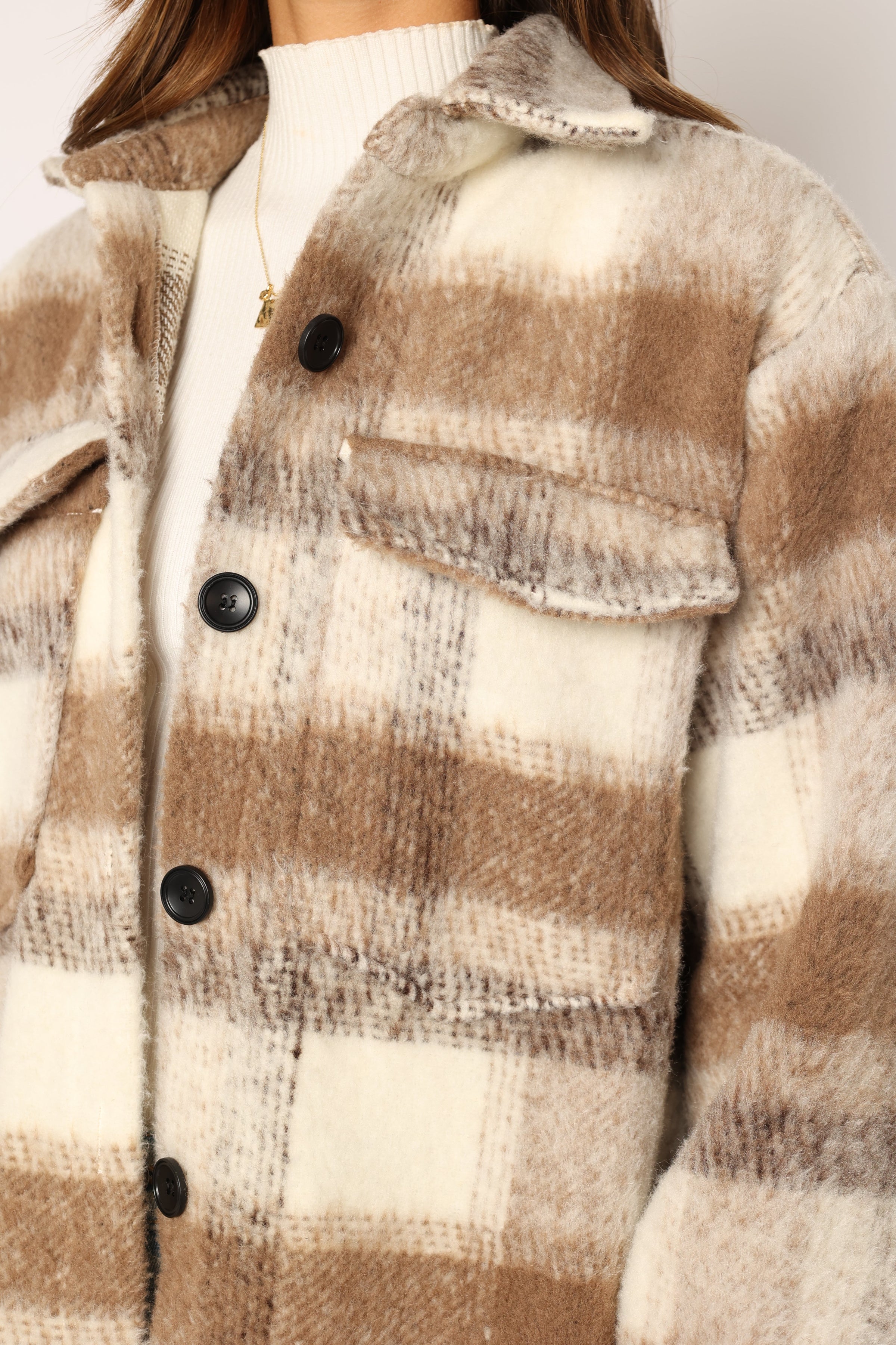 OUTERWEAR @Tammy Long Shacket - Tan