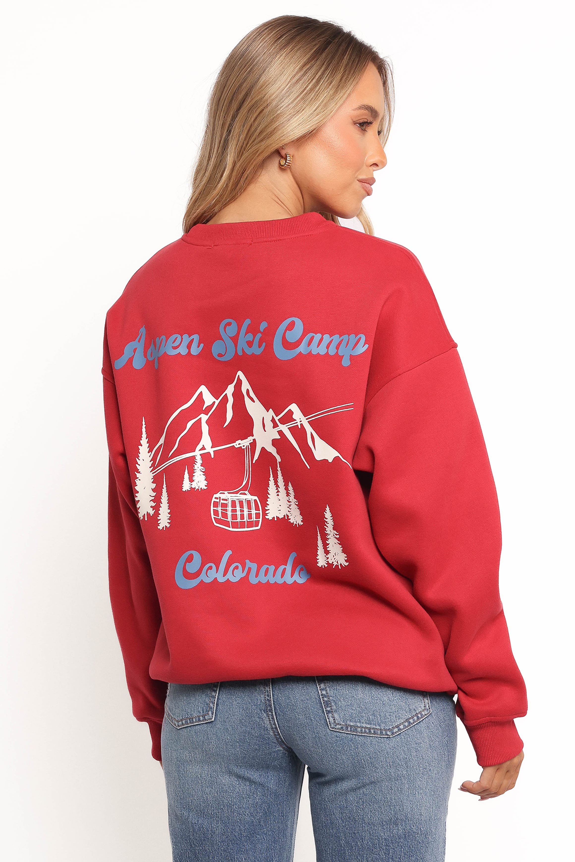 OUTERWEAR Torie Apres Ski Camp Sweatshirt - Cherry