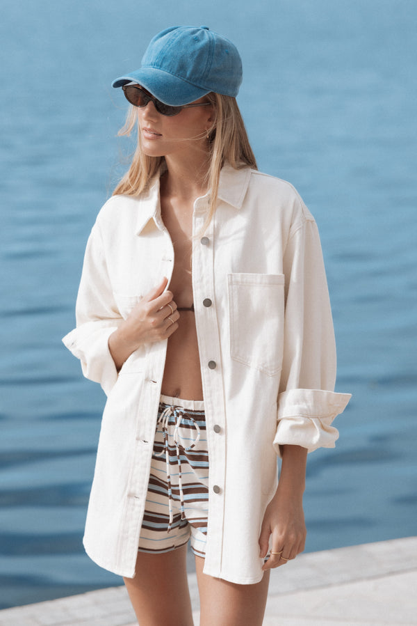 OUTERWEAR Toto Denim Shacket - Ivory