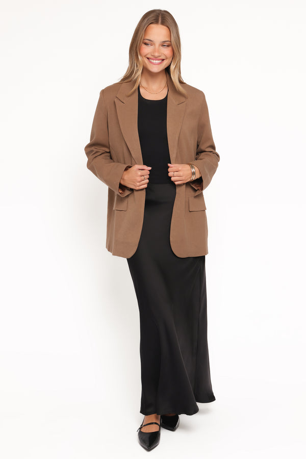 OUTERWEAR Tove Tie Back Blazer - Tan