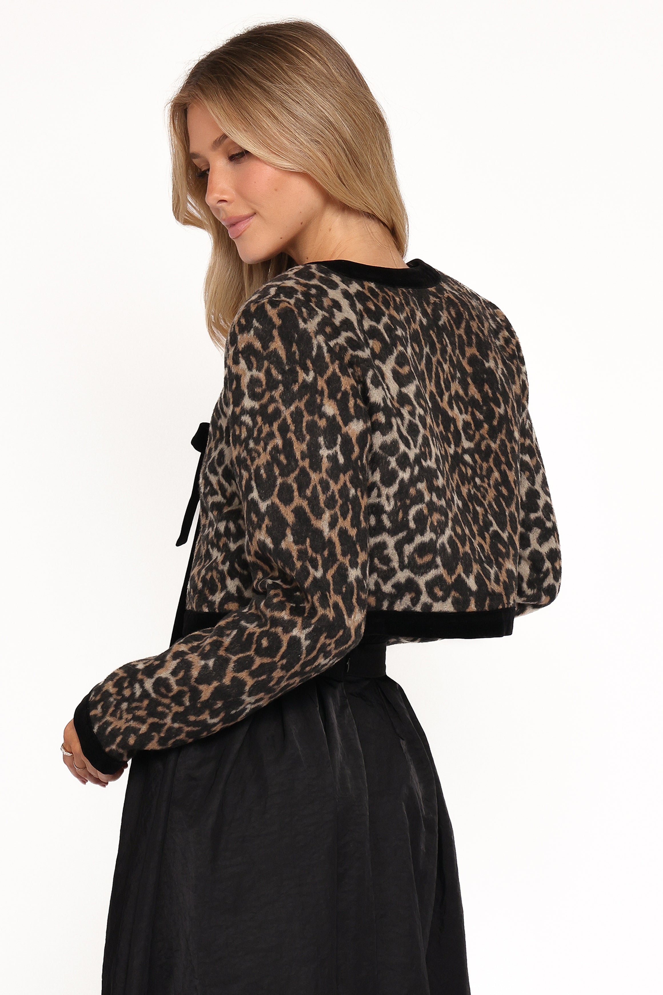OUTERWEAR Vanna Tie Front Jacket - Leopard