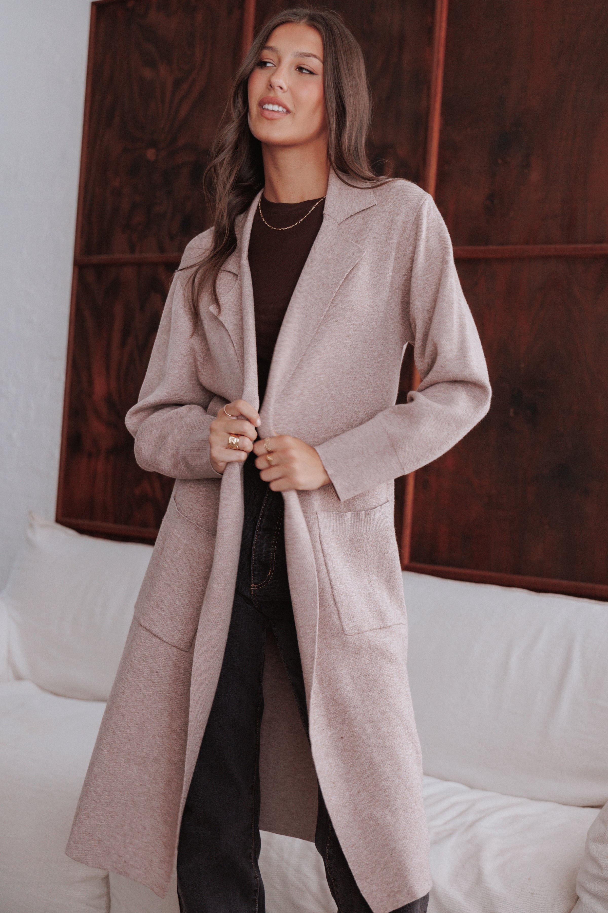 OUTERWEAR Venda Coatigan - Light Brown