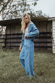 OUTERWEAR Westwood Waist Tie Denim Jacket - Denim