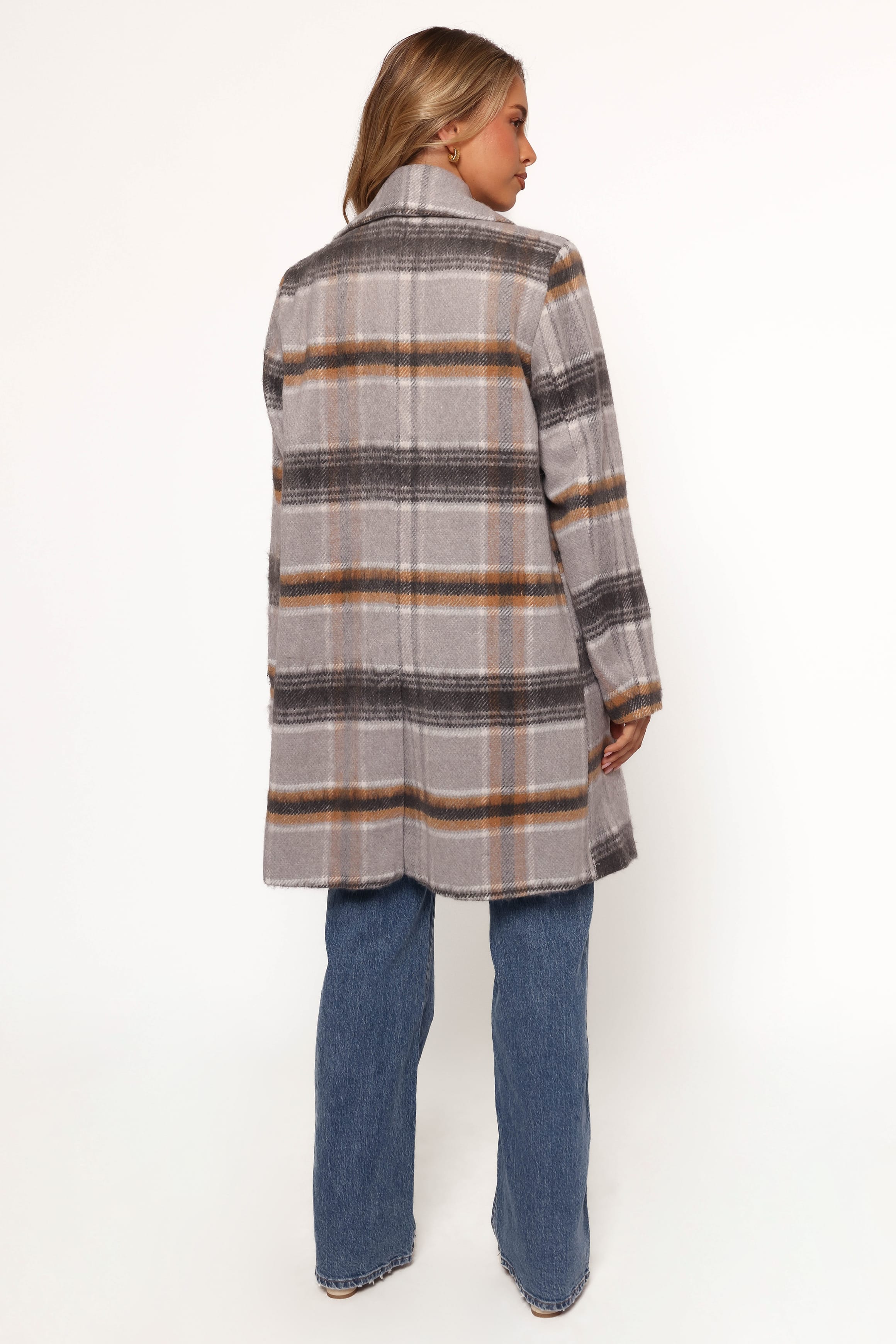 OUTERWEAR Zella Long Coat - Grey Multi
