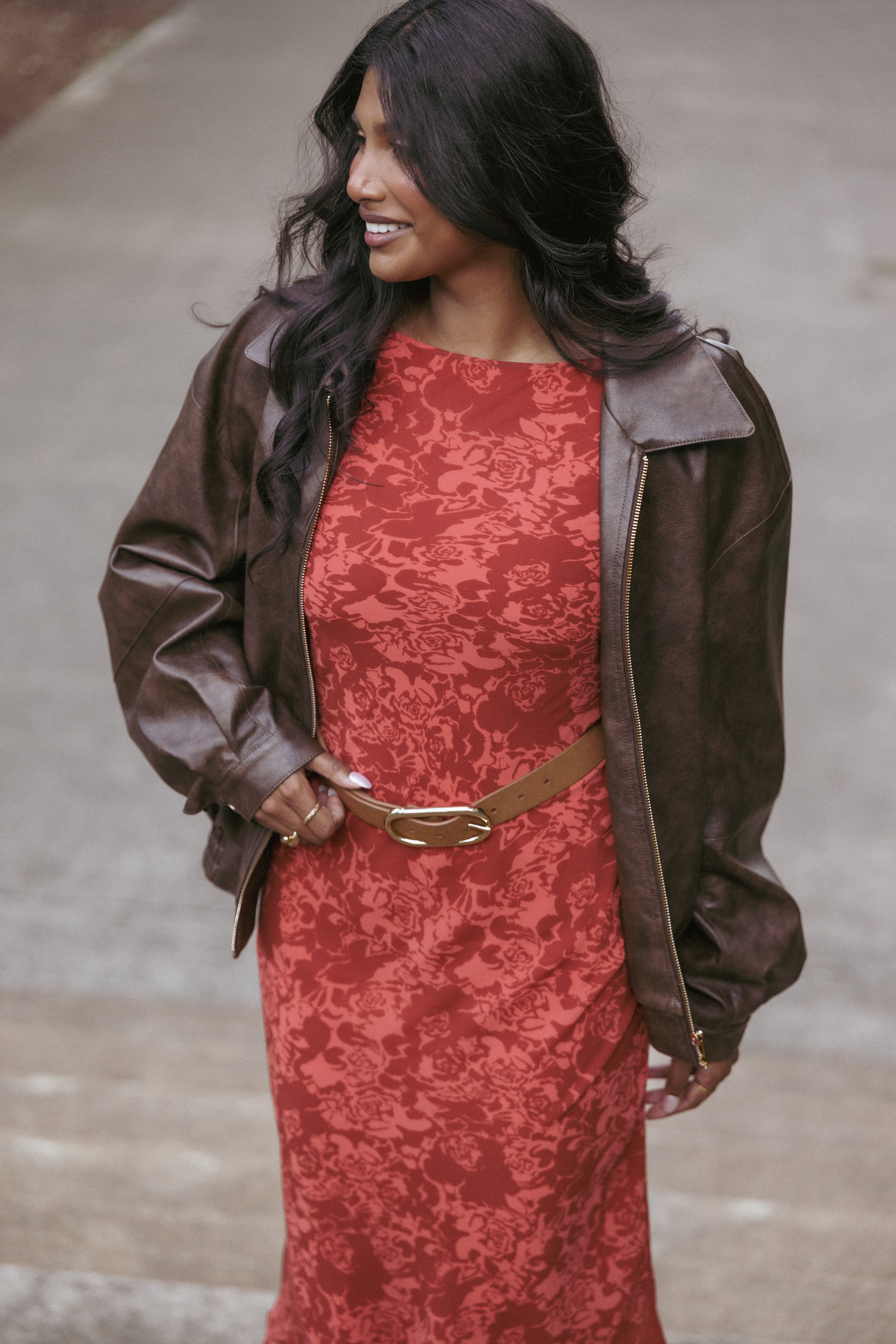 OUTERWEAR Zoe Bomber Jacket - Brown