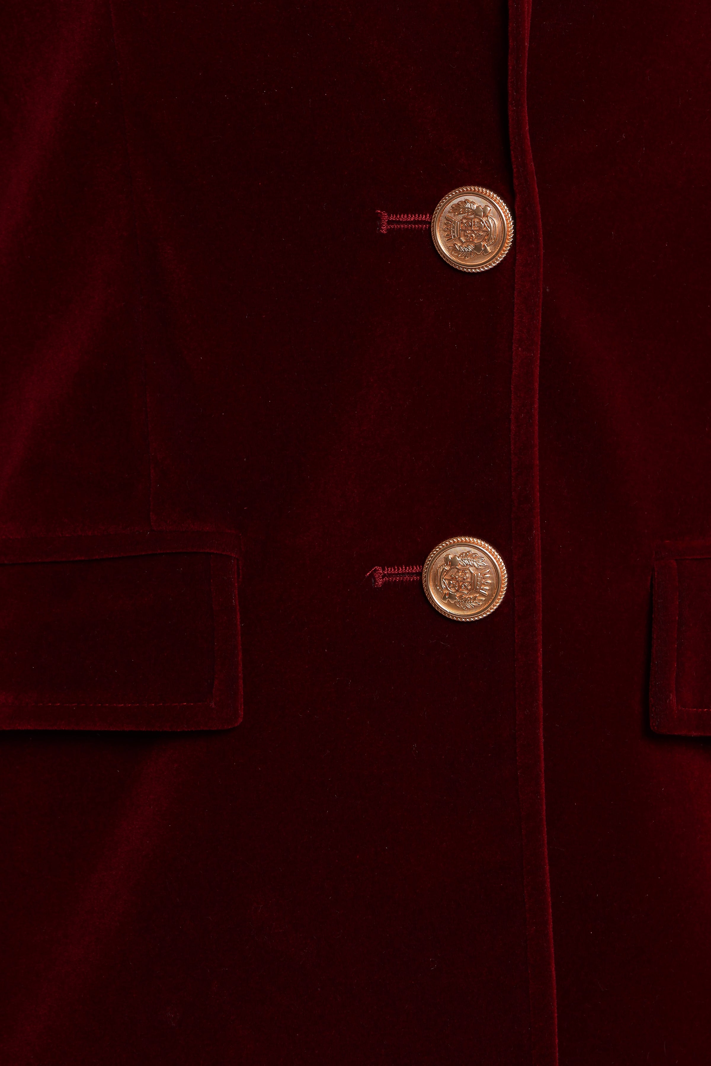 OUTERWEAR Zpya Single Button Velvet Blazer - Berry