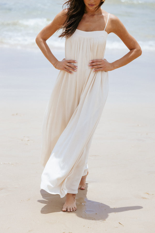 PLAYSUITS Abegail Flowy Jumpsuit - Cream