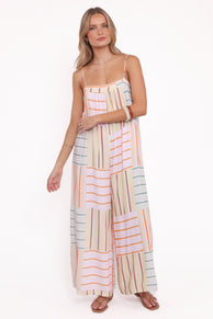 PLAYSUITS Abegail Flowy Jumpsuit- Multi Stripe