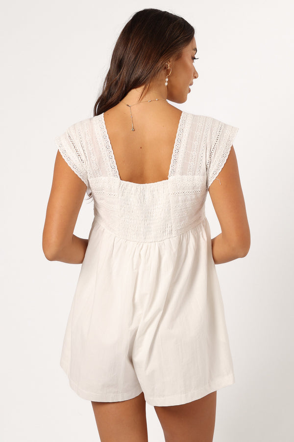 PLAYSUITS @Adeline Playsuit - White