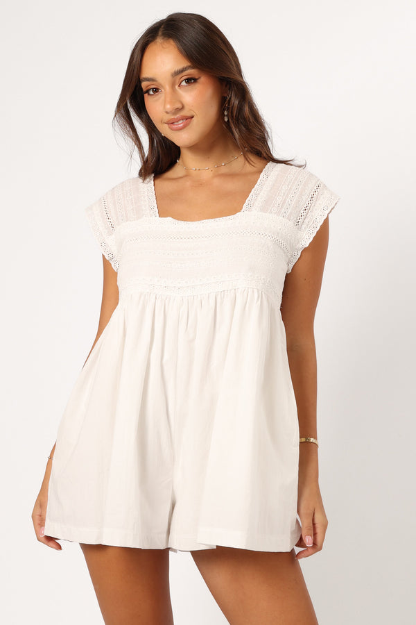 PLAYSUITS @Adeline Playsuit - White