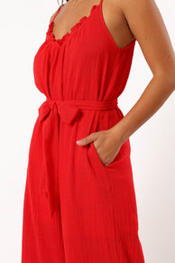 PLAYSUITS Alondra Jumpsuit - Red