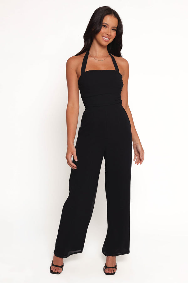 PLAYSUITS Amhran Halter Jumpsuit - Black