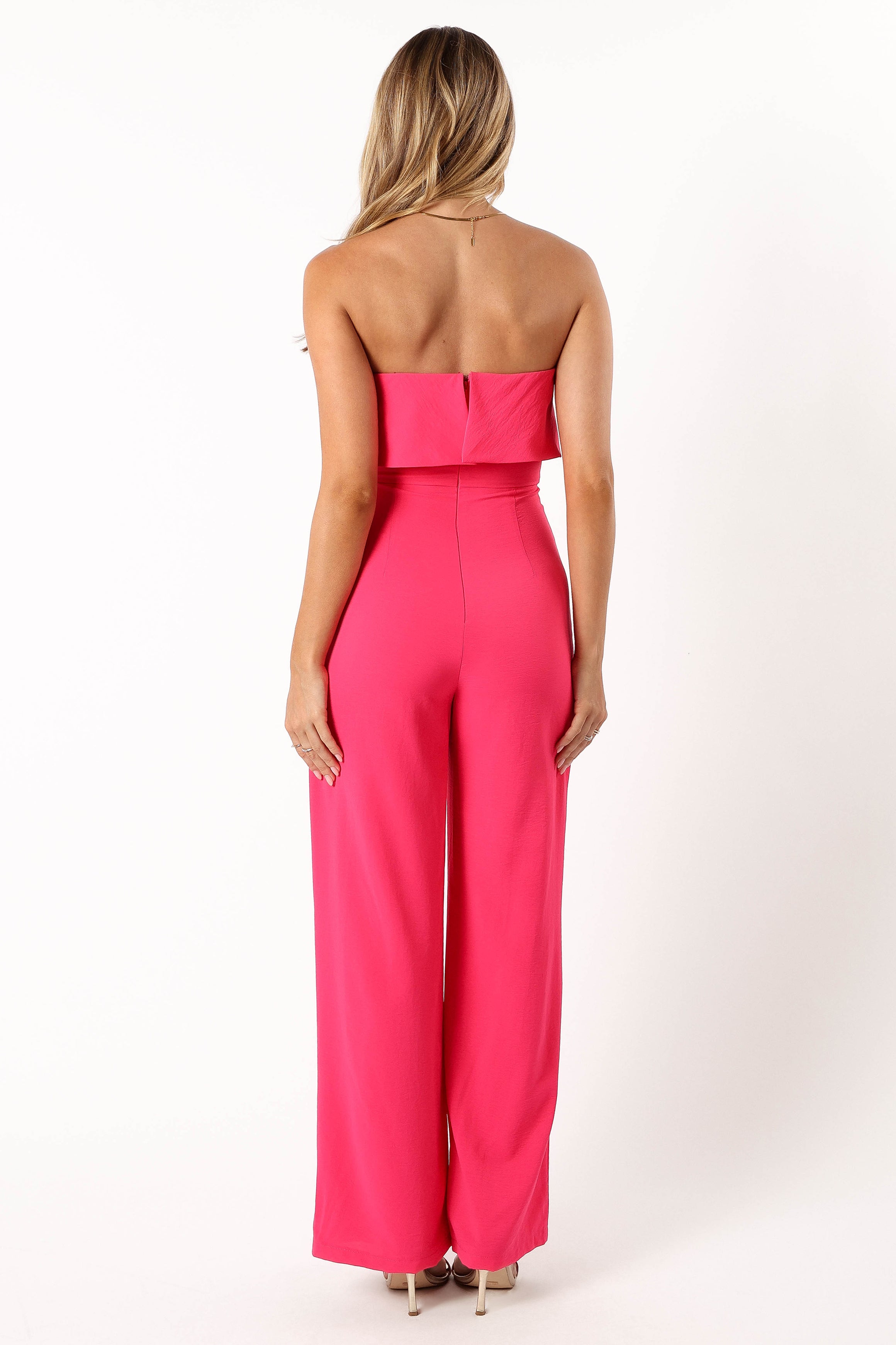 PLAYSUITS @Annabella Strapless Jumpsuit - Hot Pink