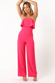 PLAYSUITS @Annabella Strapless Jumpsuit - Hot Pink