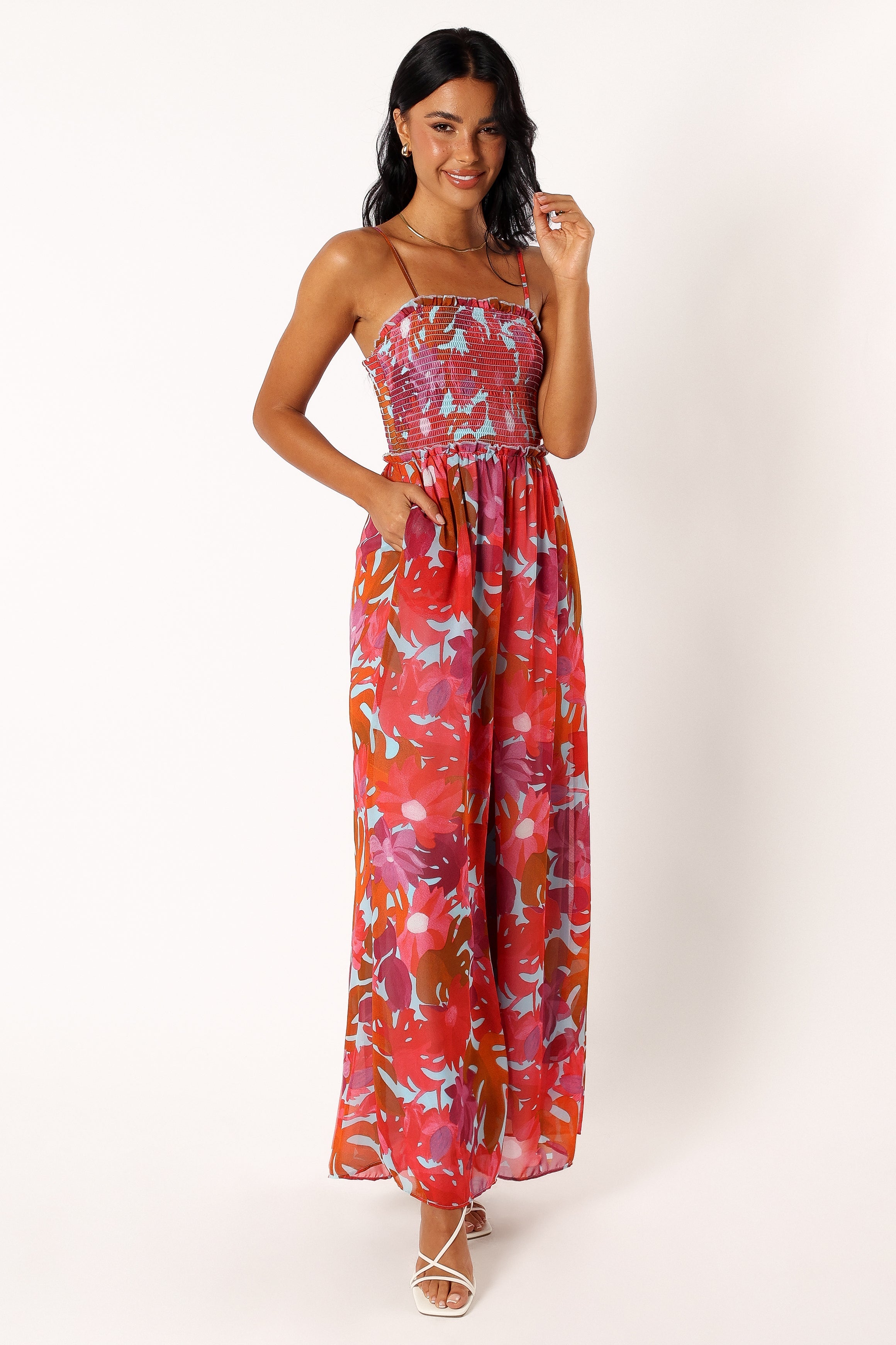 PLAYSUITS @Annalise Jumpsuit - Pink Azalea