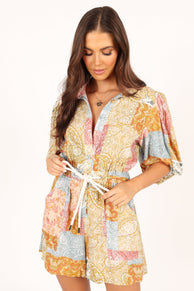 PLAYSUITS @Annie Linen Playsuit - Multi (waiting on bulk)