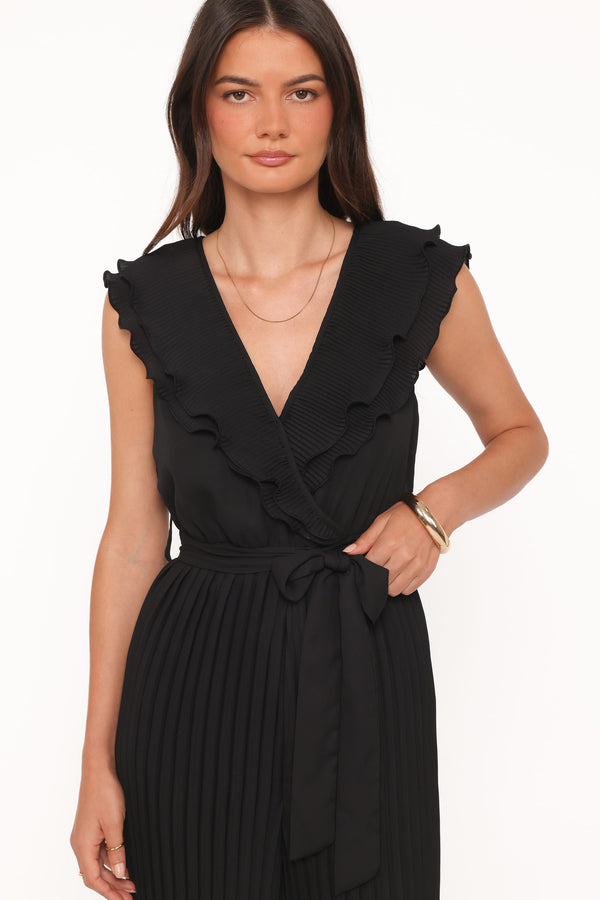PLAYSUITS Ariella Wide Leg Jumpsuit - Black