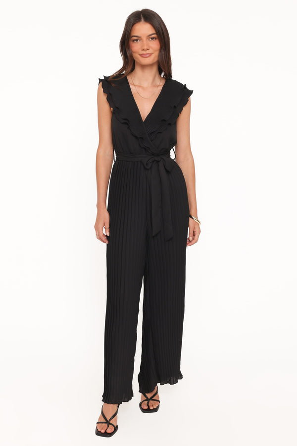 PLAYSUITS Ariella Wide Leg Jumpsuit - Black