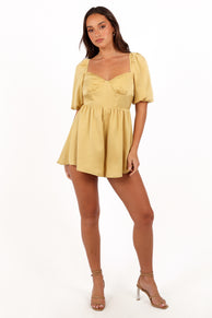 PLAYSUITS Billie Romper - Honeysuckle Yellow