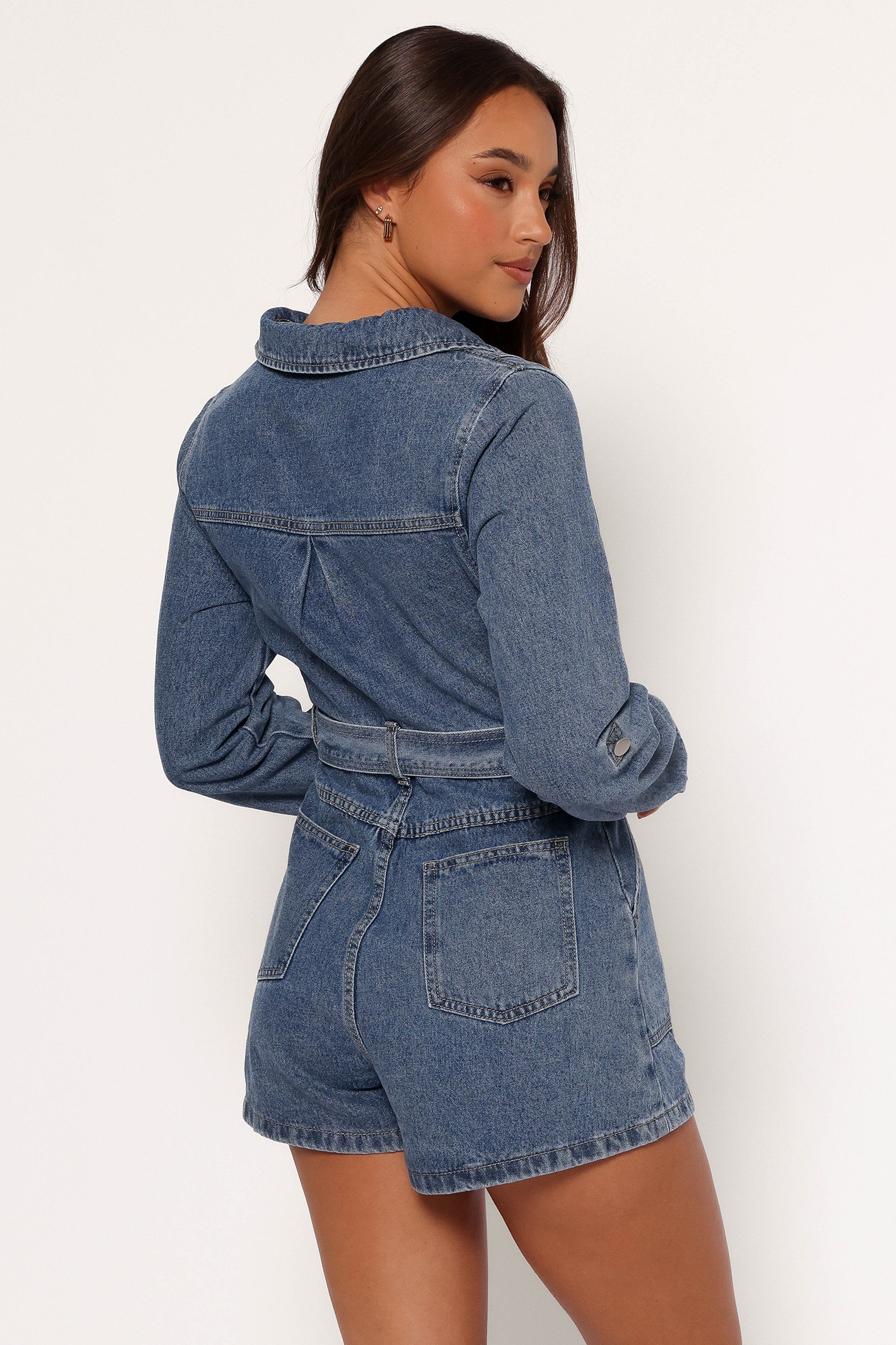 PLAYSUITS Brady Denim Playsuit - Blue