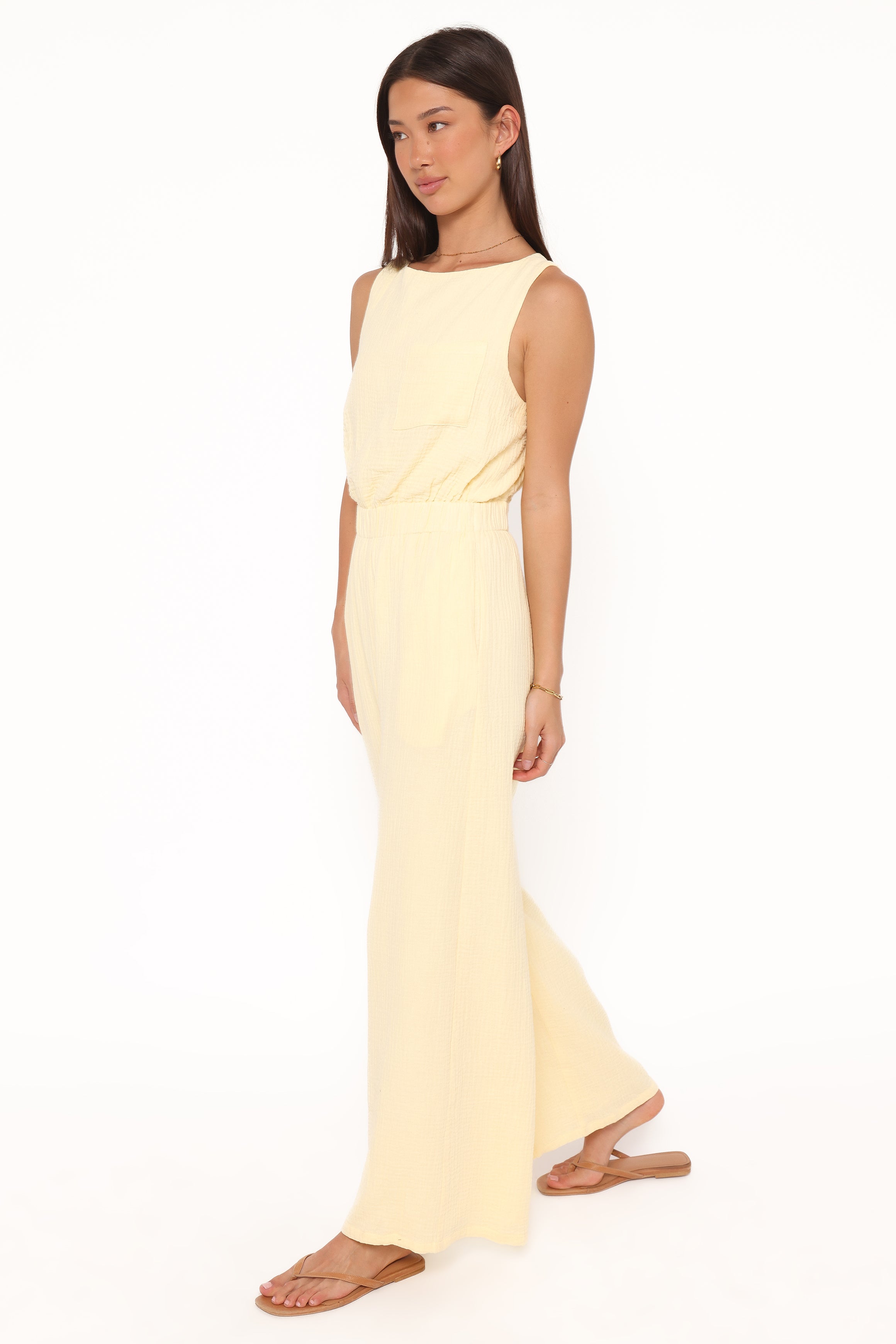 PLAYSUITS Brenna Cotton Jumpsuit - Baby Yellow