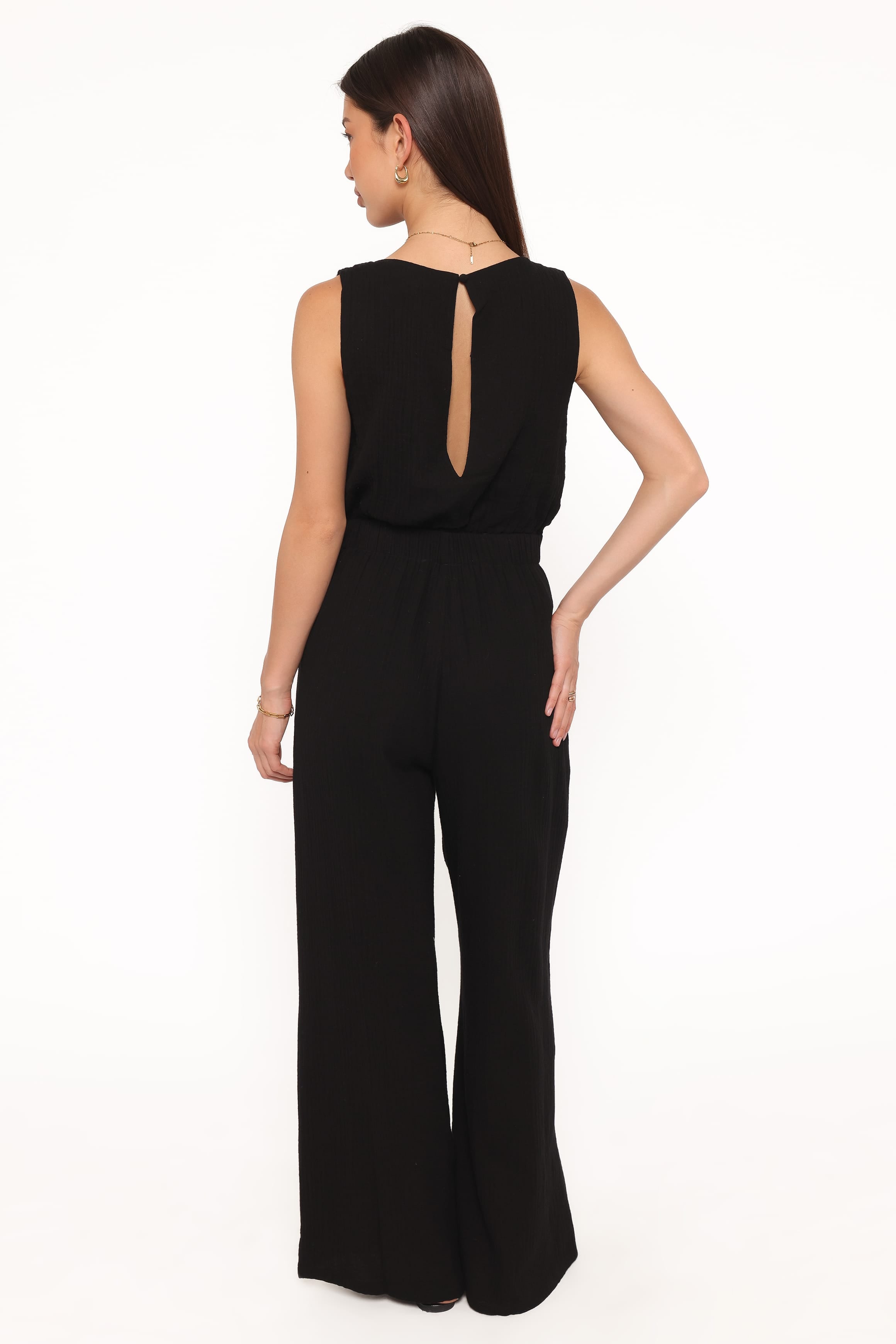 PLAYSUITS Brenna Cotton Jumpsuit - Black