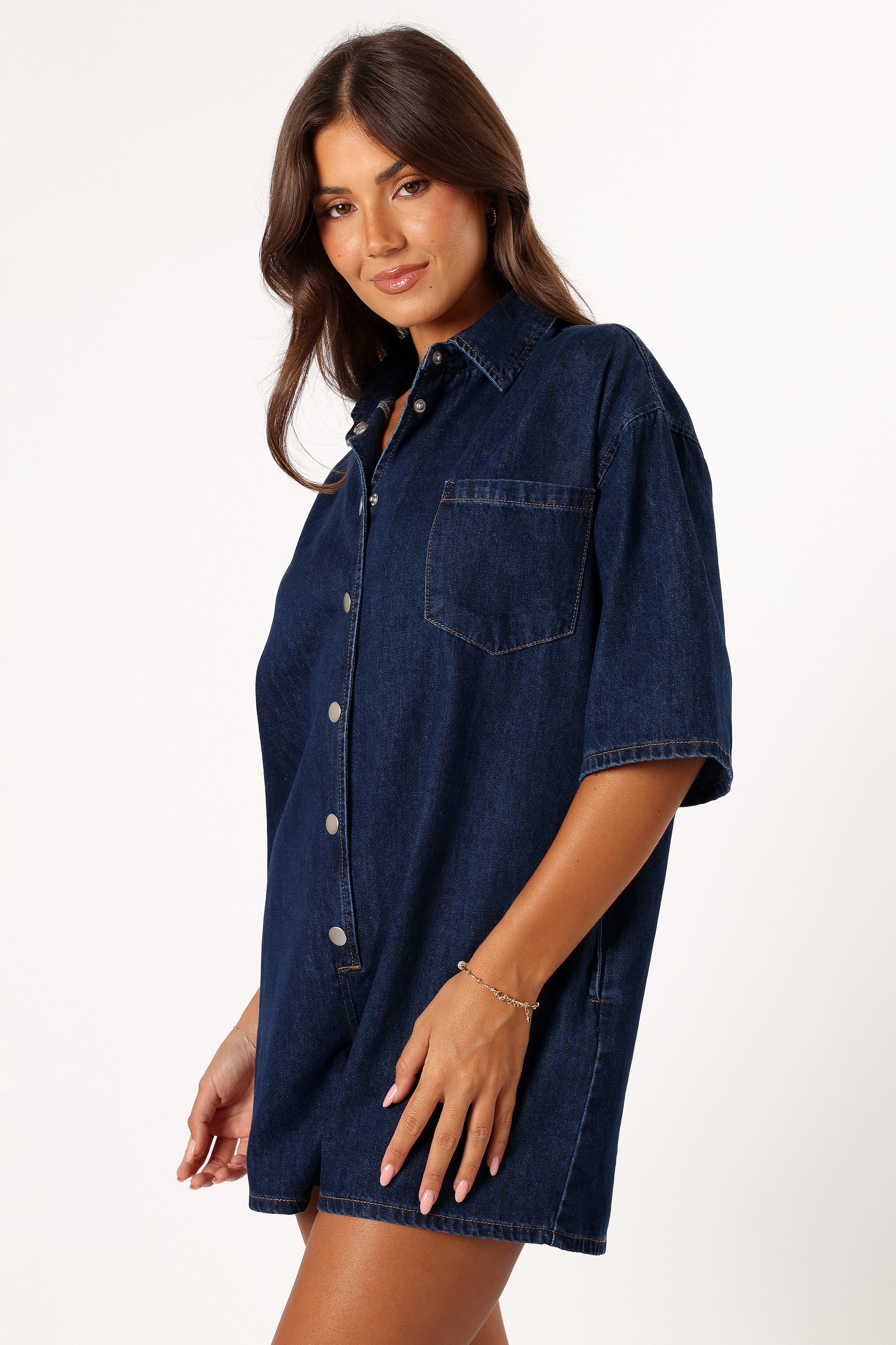 PLAYSUITS @Briellen Romper - Dark Denim