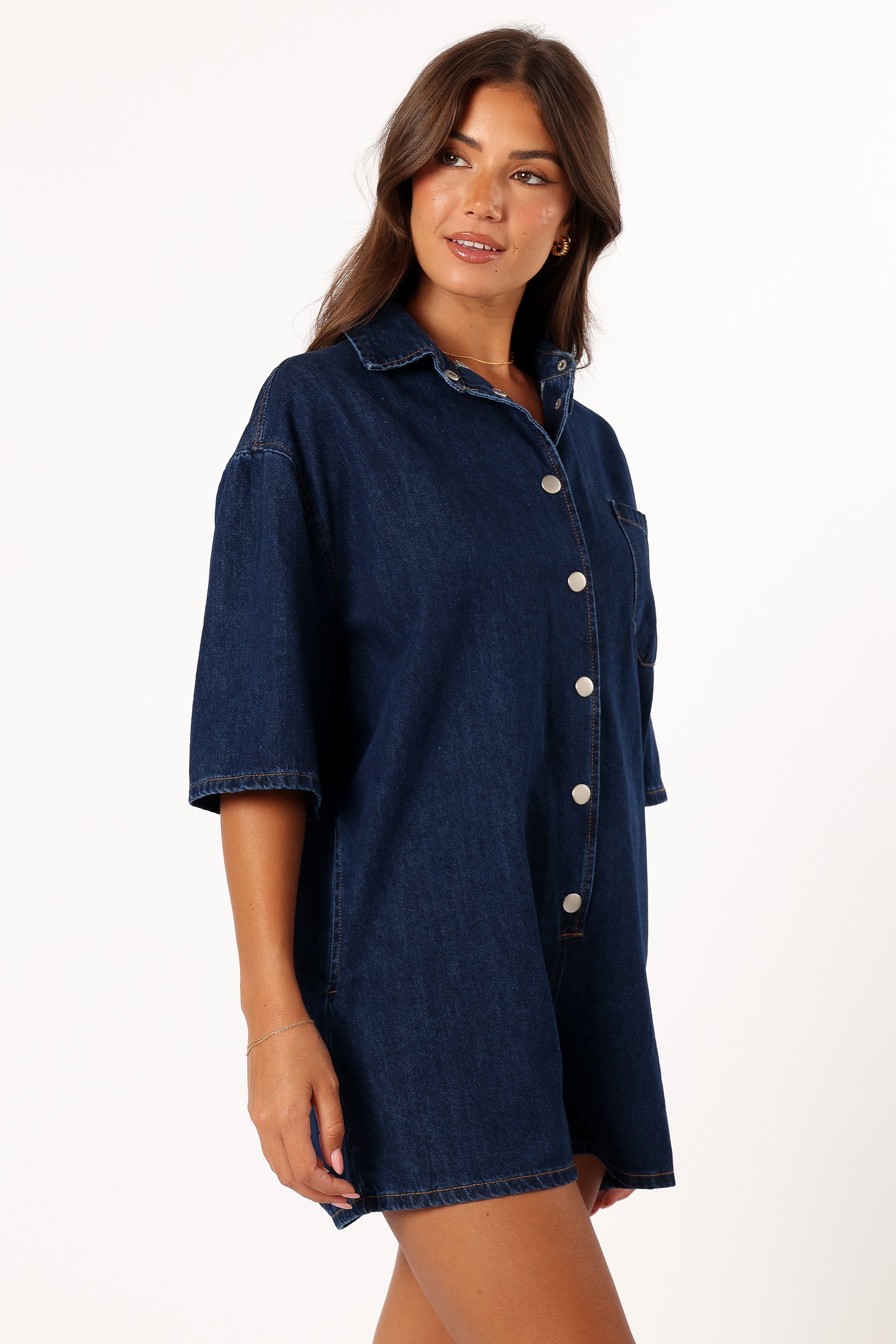 PLAYSUITS @Briellen Romper - Dark Denim