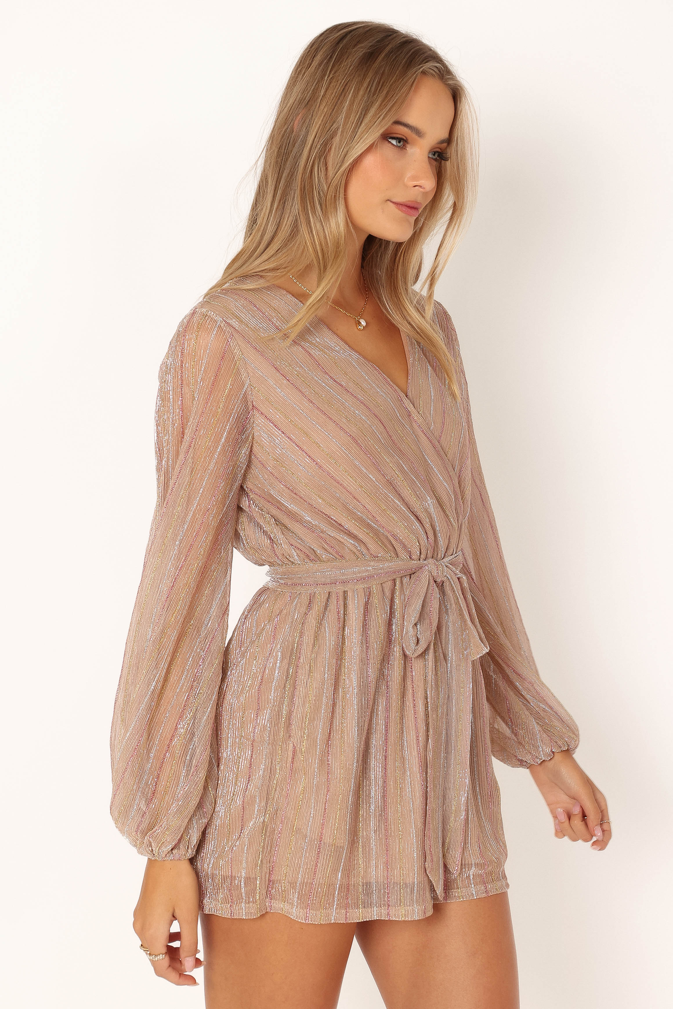 PLAYSUITS @Brittney Playsuit - Rose Gold Stripe