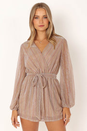PLAYSUITS @Brittney Playsuit - Rose Gold Stripe