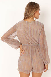 PLAYSUITS @Brittney Playsuit - Rose Gold Stripe