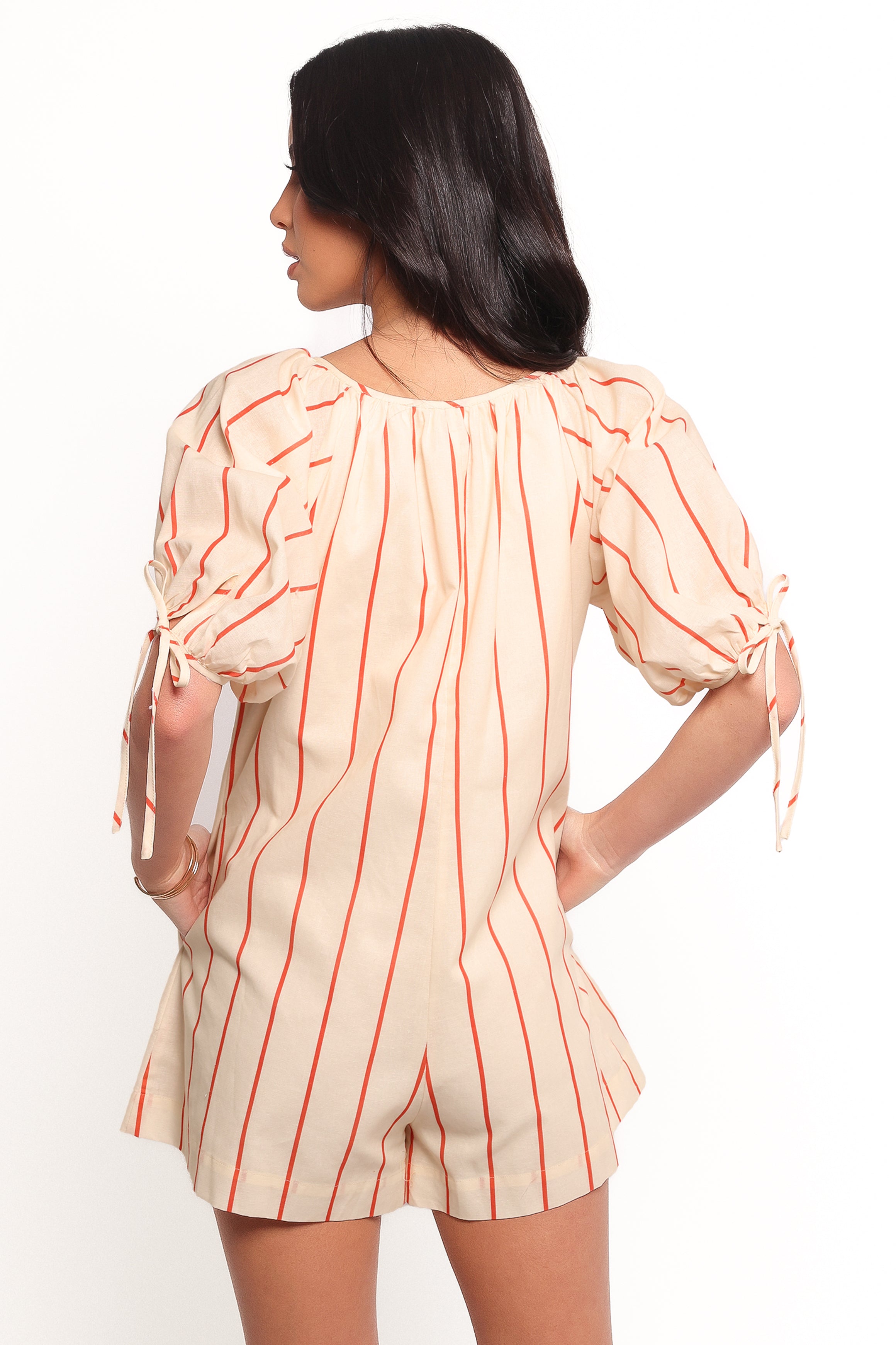 PLAYSUITS Carina Striped Playsuit - Red Stripe