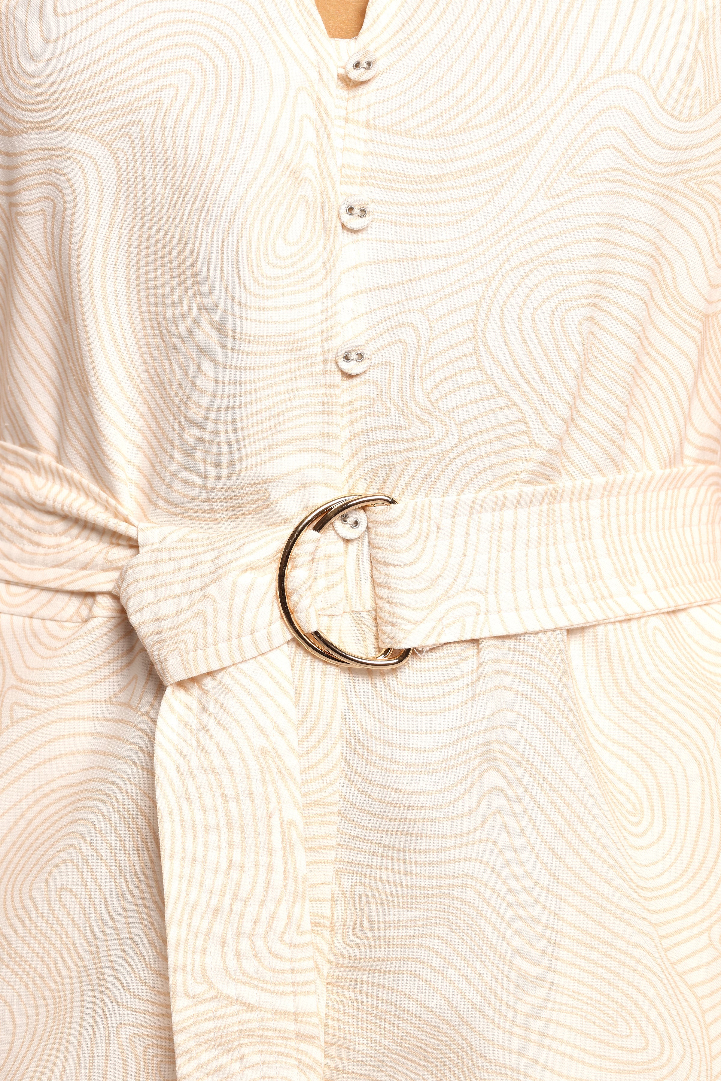 PLAYSUITS Cassian Belted Playsuit - Tan Swirl