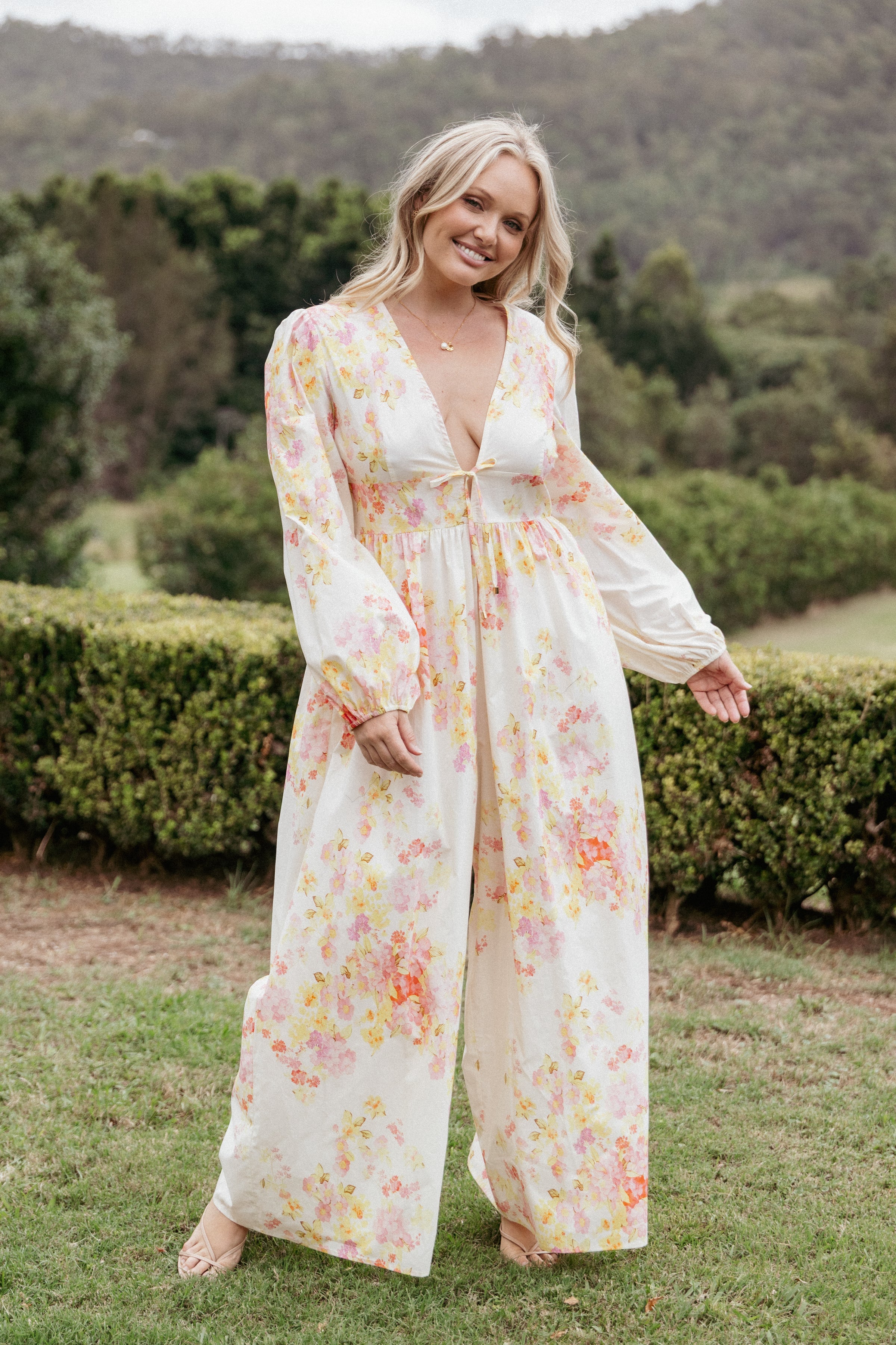 PLAYSUITS Celestine Jumpsuit - Pink Floral