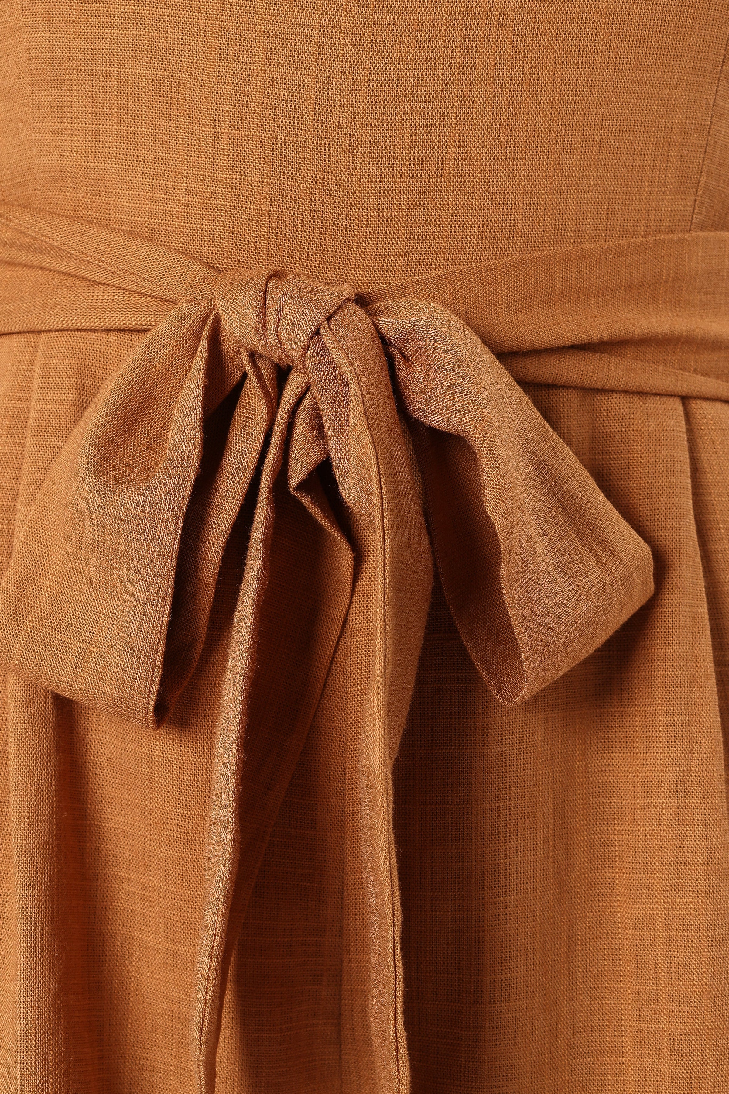 PLAYSUITS @Christie Strapless Playsuit - Tan