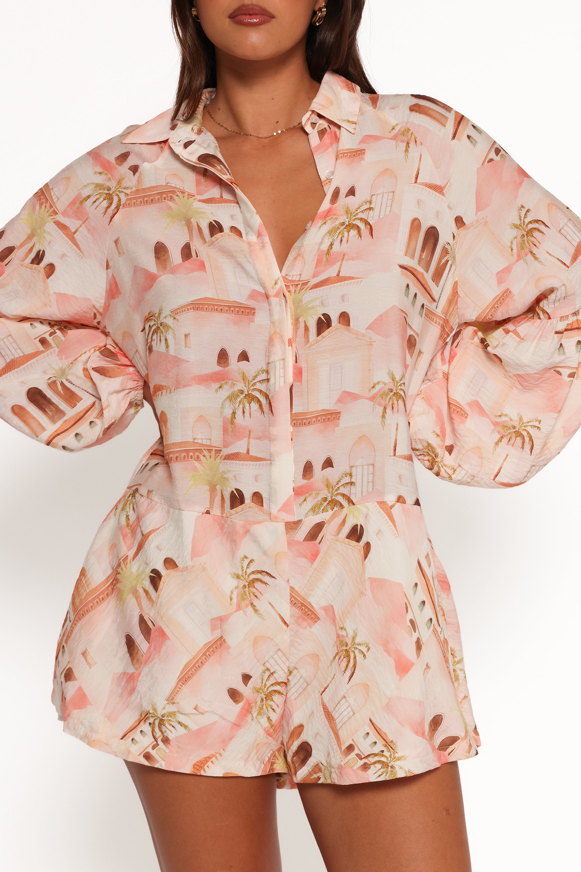 PLAYSUITS Cowper Playsuit - Tan Print