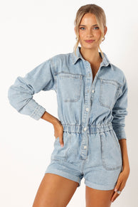 PLAYSUITS @Danielle Romper - Medium Denim