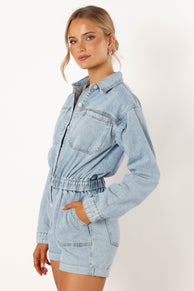 PLAYSUITS @Danielle Romper - Medium Denim