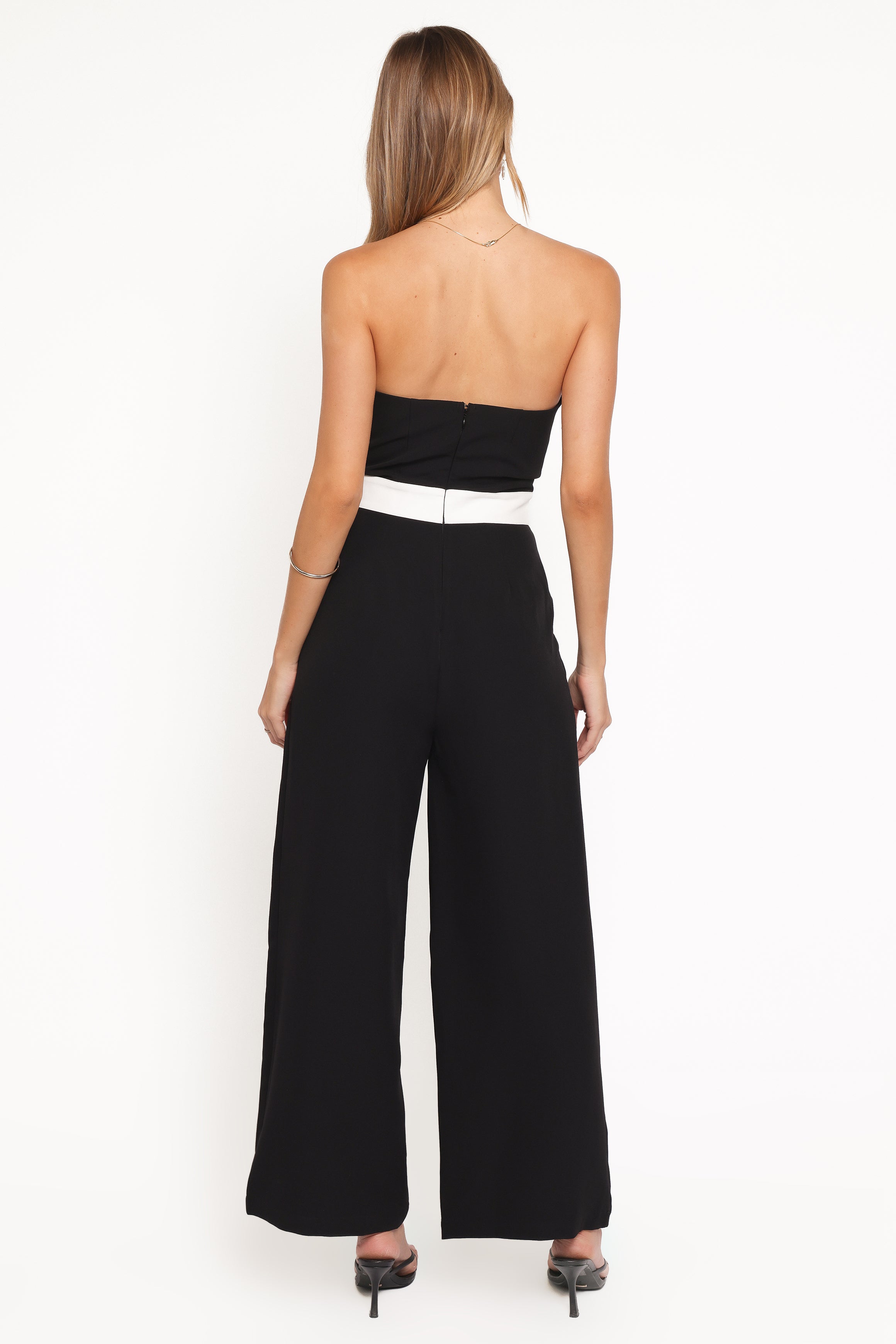 PLAYSUITS Elaria Scalloped Belted Jumpsuit - Black