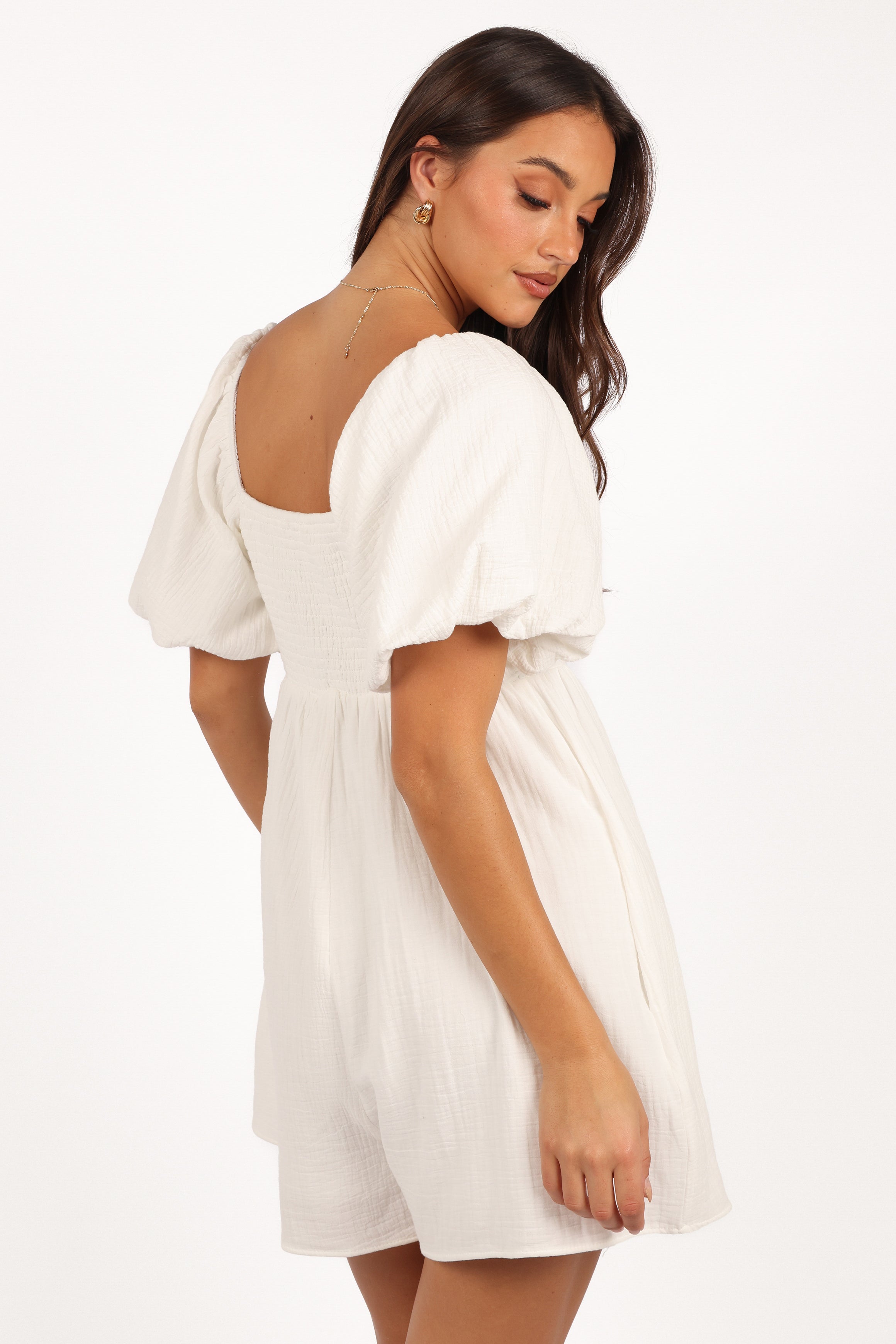 PLAYSUITS Elise Romper - White