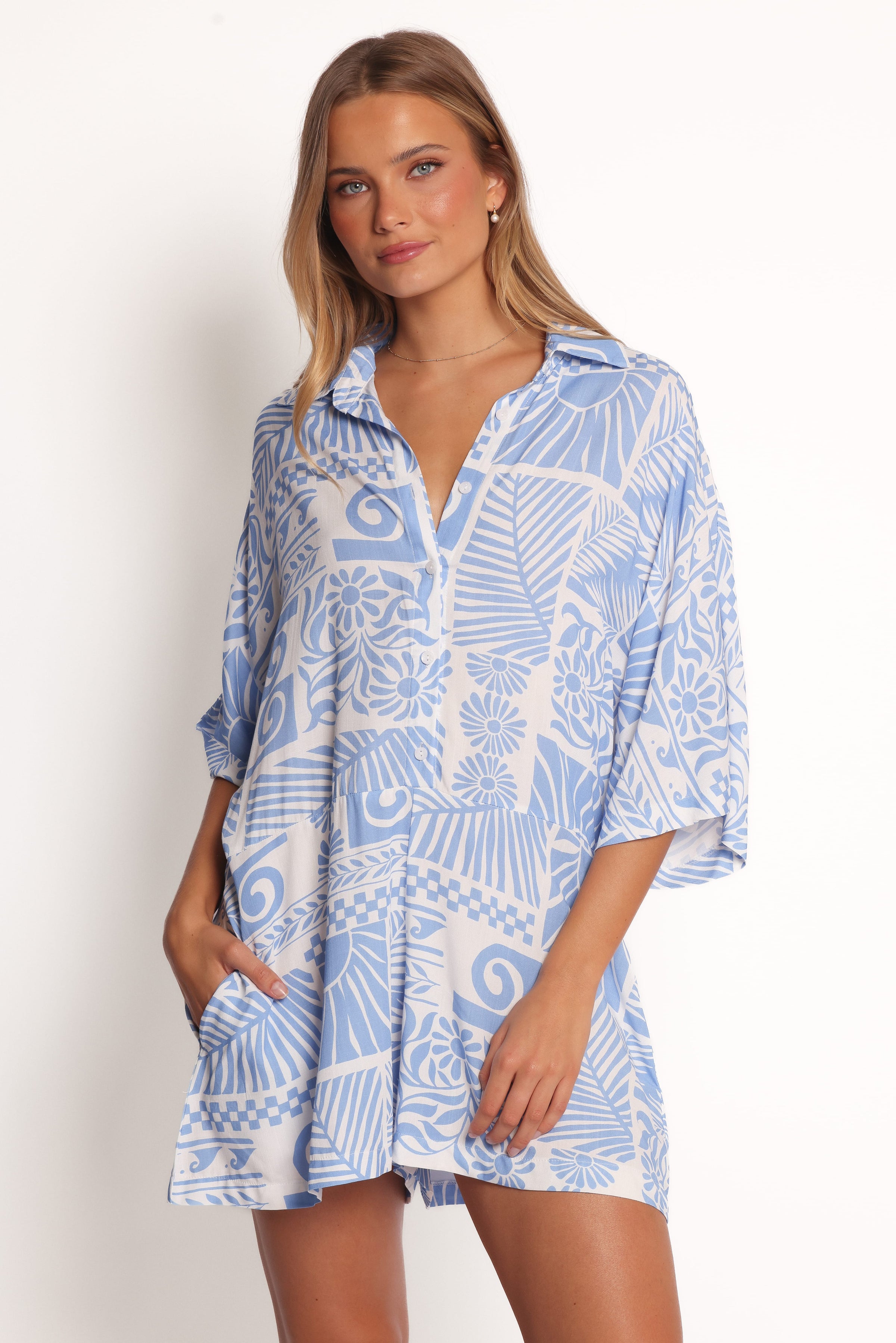 PLAYSUITS Ellisa Playsuit - Blue Floral