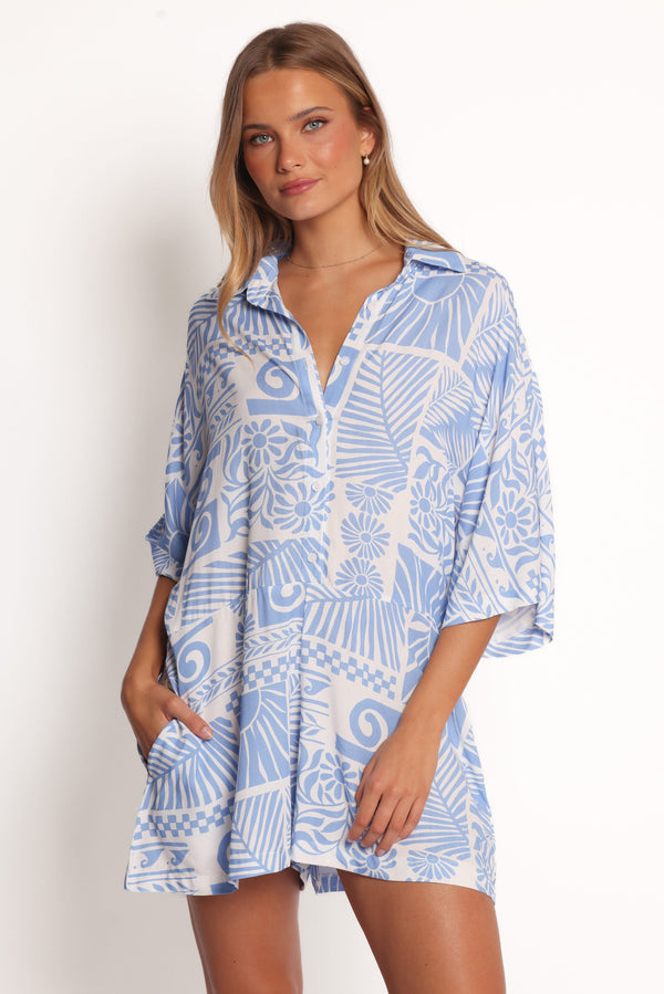 PLAYSUITS Ellisa Playsuit - Blue Floral